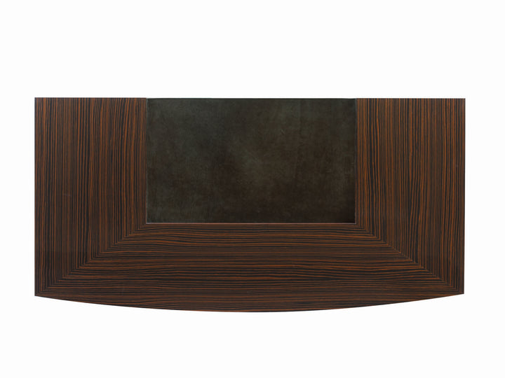 Ebony Desk - Black Leather Top