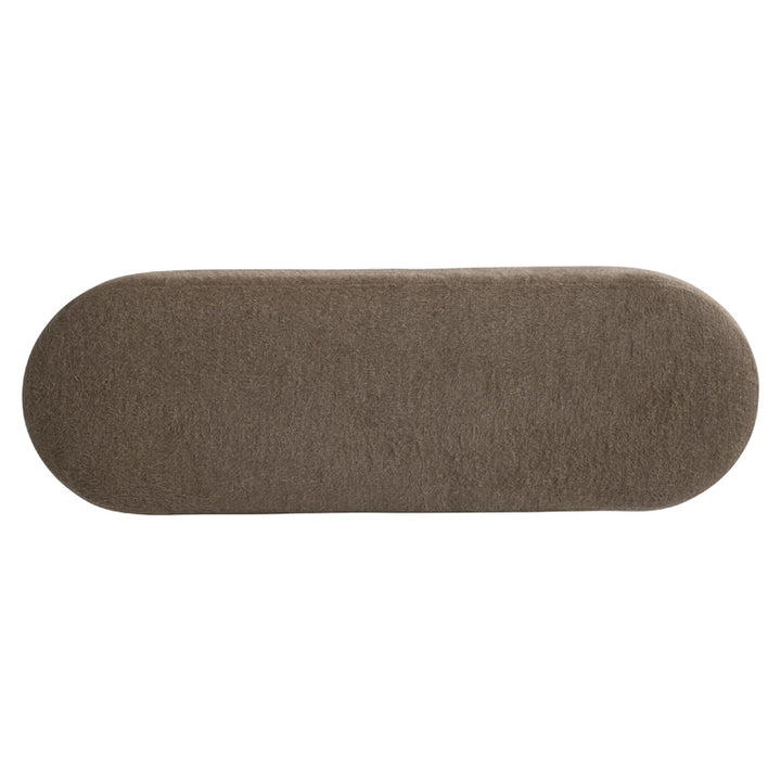 Brown oval-shaped object on a white background