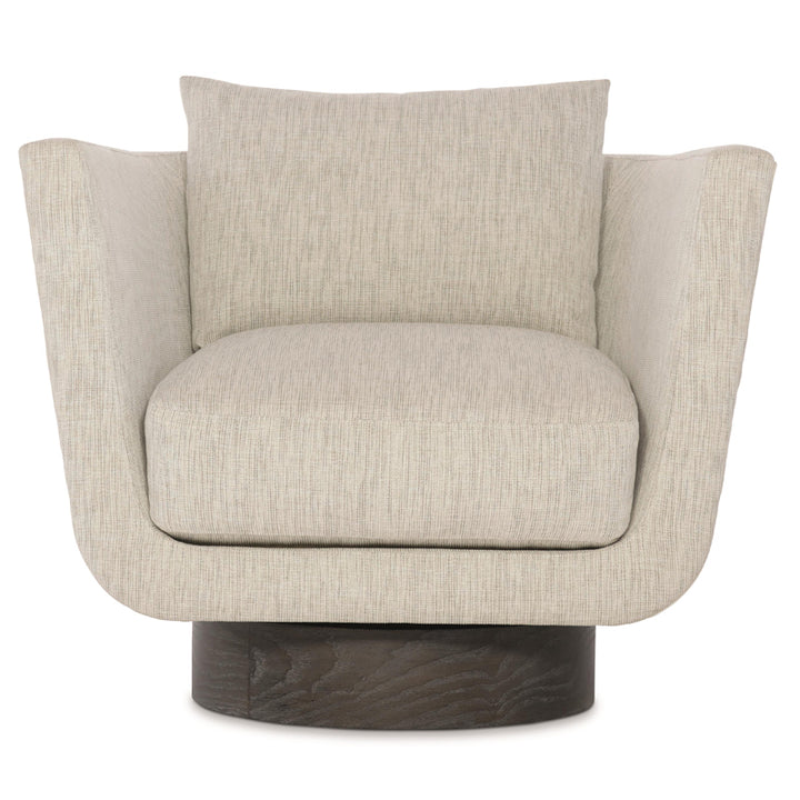 Gemma Leather-Fabric Swivel Chair