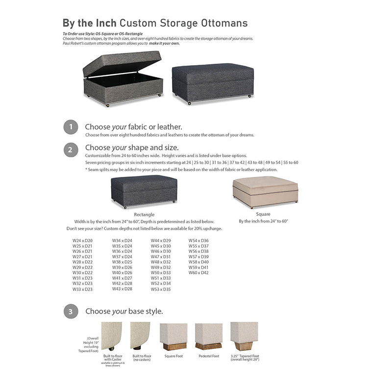 Ottoman Shop Square Storage Ottoman
