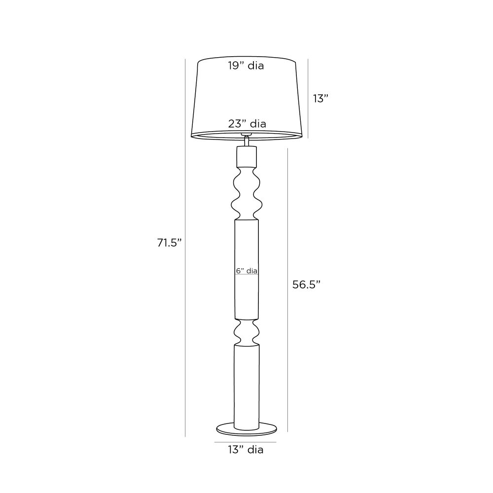 Woodrow One Light Floor Lamp