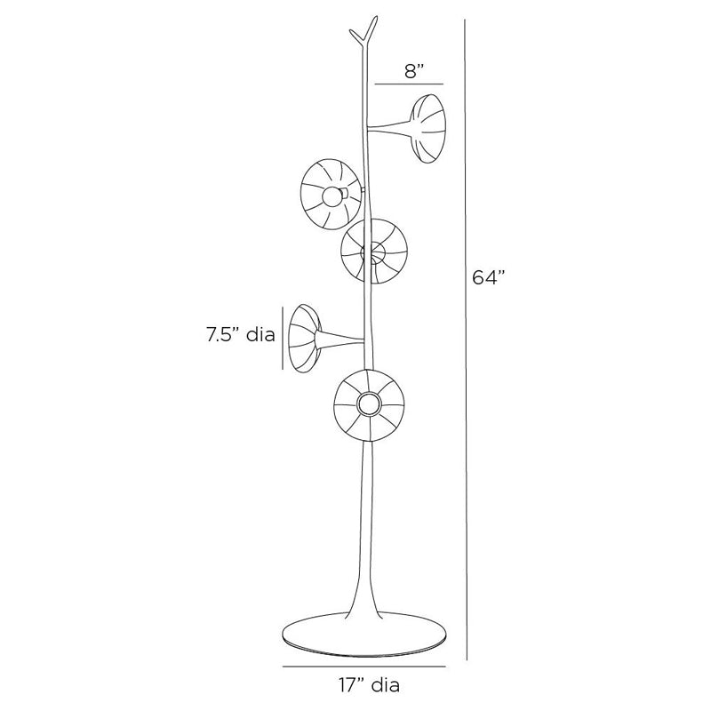 Coltrane Five Light Floor Lamp