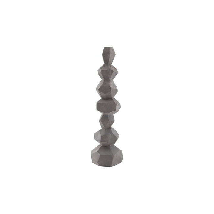 Faceted Rock Column Sculpture