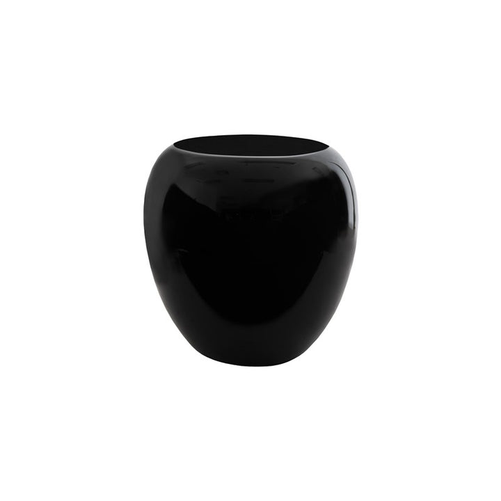 River Stone Side Table, Gel Coat Black