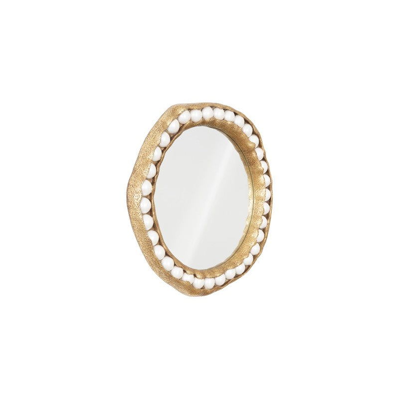 Pearl Mirror, Gold Leaf