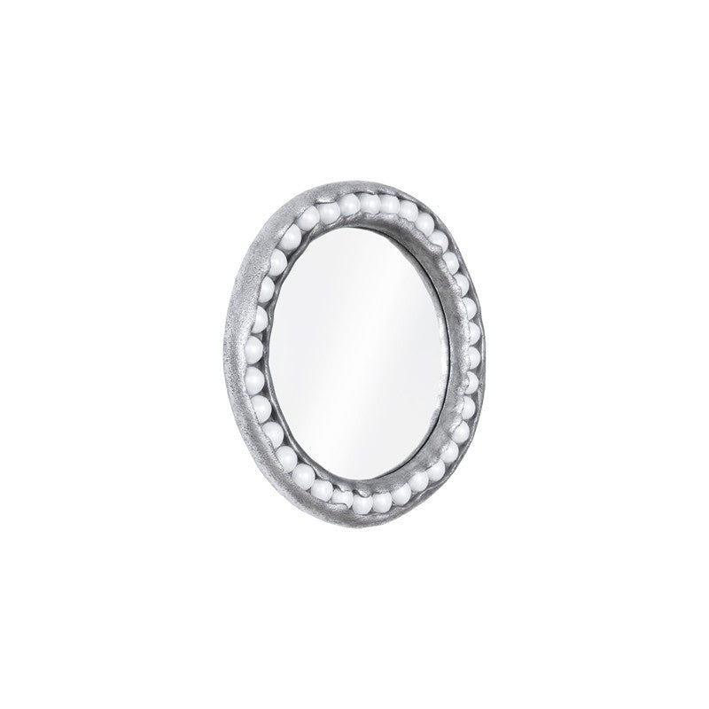 Pearl Mirror, Silver Leaf