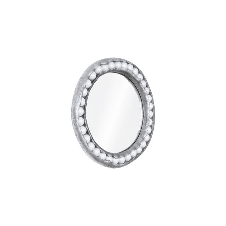 Pearl Mirror, Silver Leaf