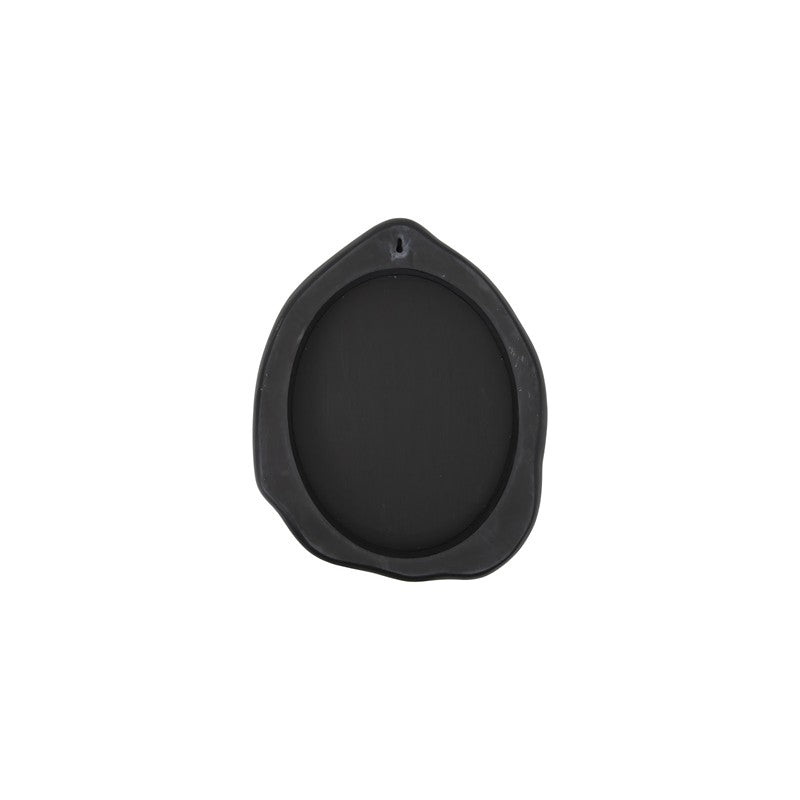 Geode Mirror, Black And Silver