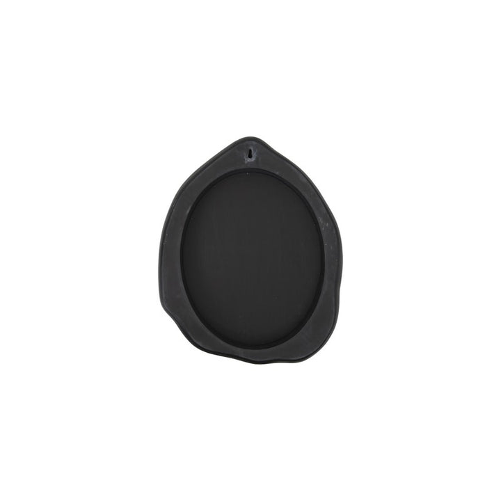 Geode Mirror, Black And Silver