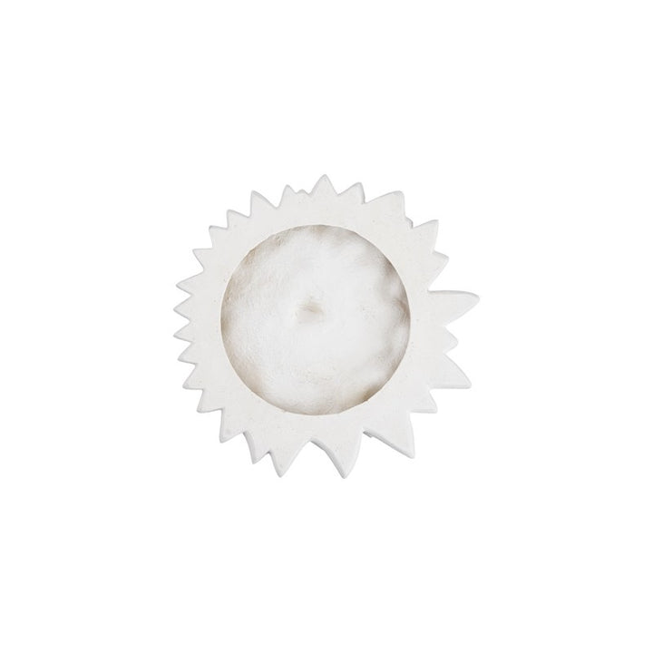 Dahlia Flower Wall Art, White Stone