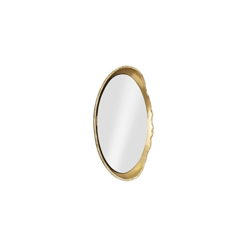Broken Egg Mirror, Black and Gold Leaf