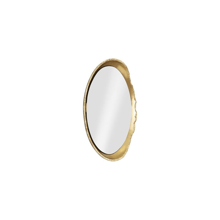 Broken Egg Mirror, Black and Gold Leaf