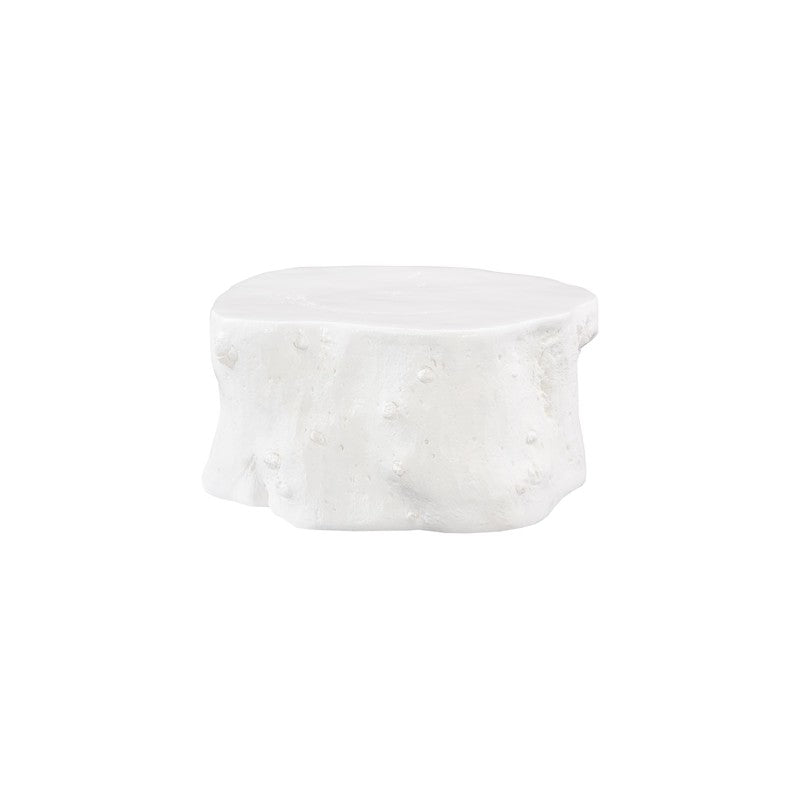 Log Coffee Table, Gel Coat White