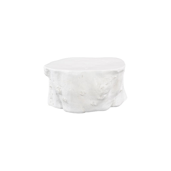 Log Coffee Table, Gel Coat White
