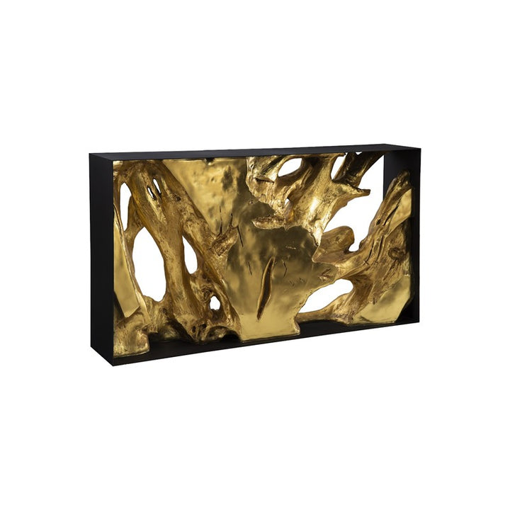 Cast Root Metal Framed Console Table