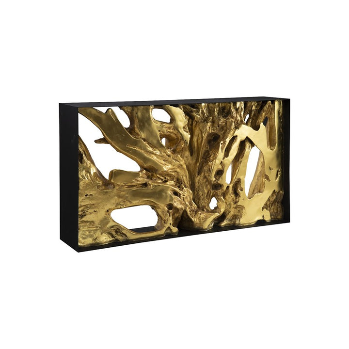 Cast Root Metal Framed Console Table