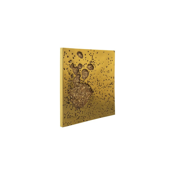 Splotch Wall Art, Square, Gold Leaf