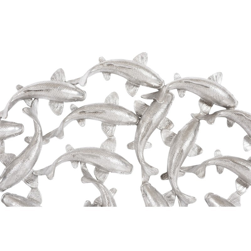 Koi Wall Art, Silver Leaf