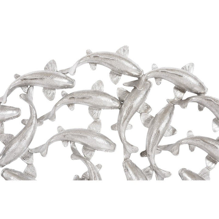Koi Wall Art, Silver Leaf