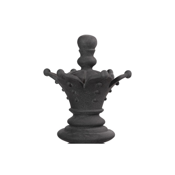 Queen Chess Sculpture, Cast Stone Black