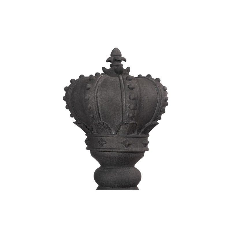 King Chess Sculpture, Cast Stone Black