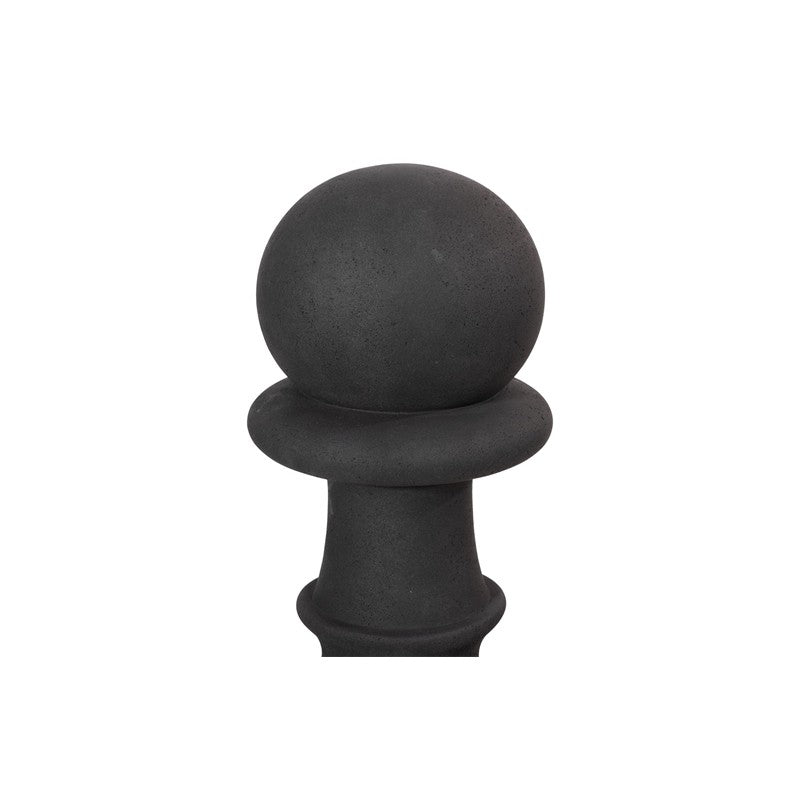 Pawn Chess Sculpture, Cast Stone Black