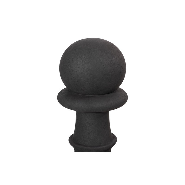 Pawn Chess Sculpture, Cast Stone Black