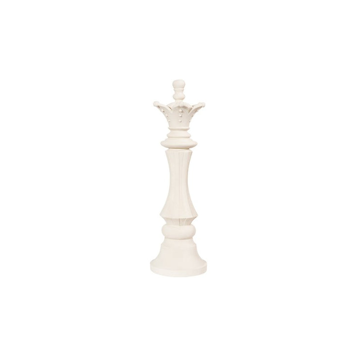 Queen Chess Sculpture, Cast Stone White