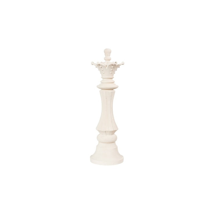 Queen Chess Sculpture, Cast Stone White