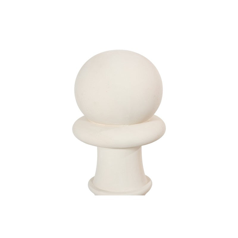 Pawn Chess Sculpture, Cast Stone White