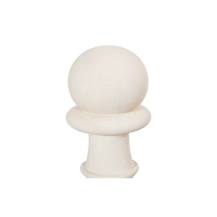Pawn Chess Sculpture, Cast Stone White