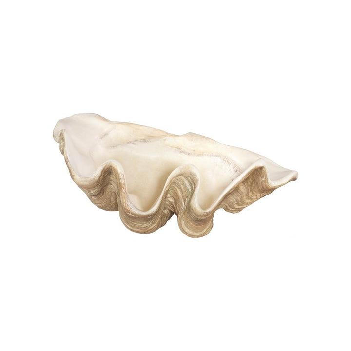 Cast Clam Shell Bowl, Faux Finish, LG