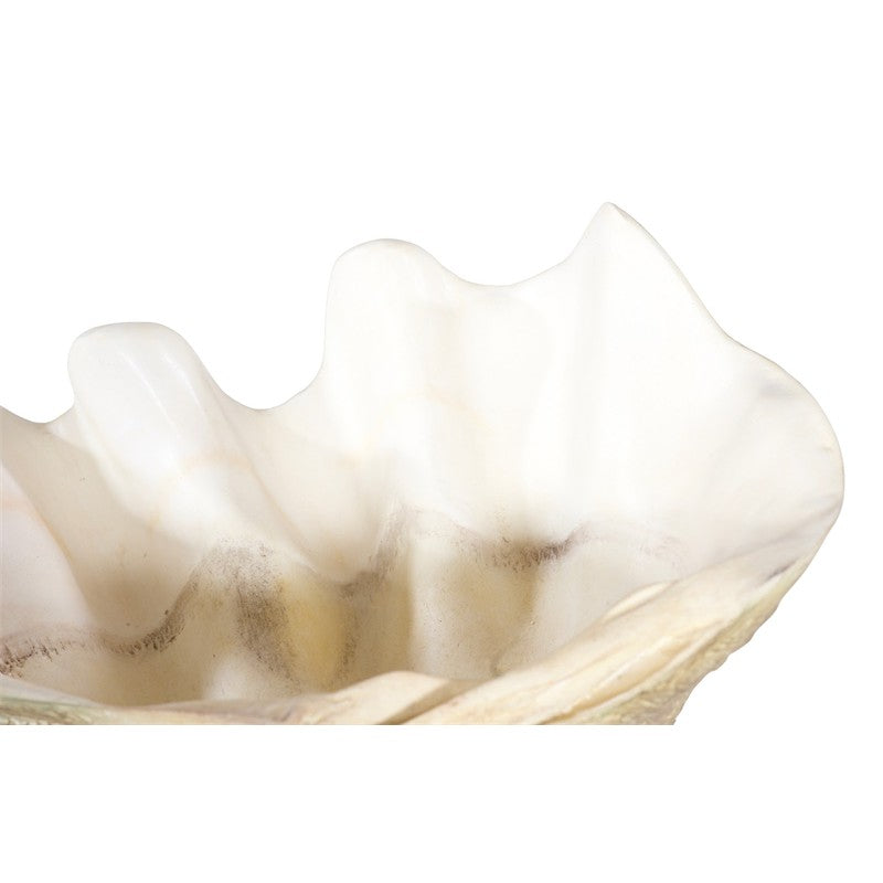 Cast Clam Shell Bowl, Faux Finish, LG