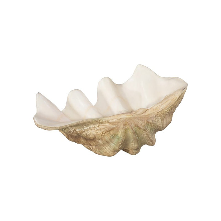Cast Clam Shell Bowl, Faux Finish, LG