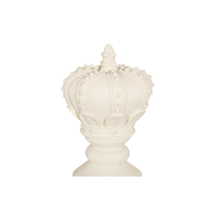King Chess Sculpture, Cast Stone White, Small