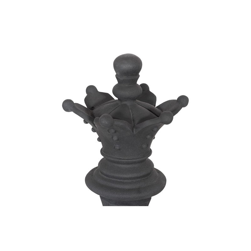 Queen Chess Sculpture, Cast Stone Black, Small