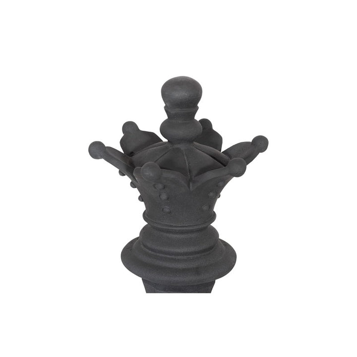 Queen Chess Sculpture, Cast Stone Black, Small