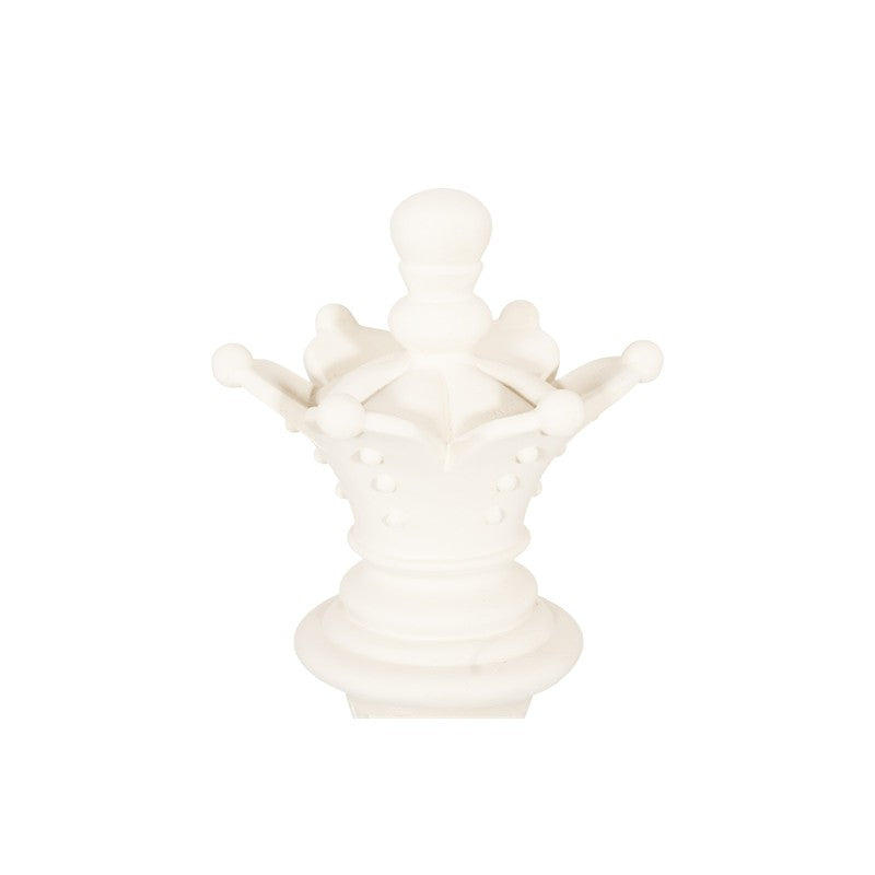 Queen Chess Sculpture, Cast Stone White, Small