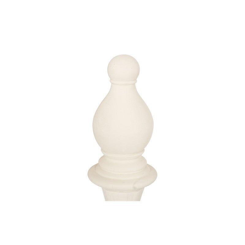 Bishop Chess Sculpture, Cast Stone White, Small