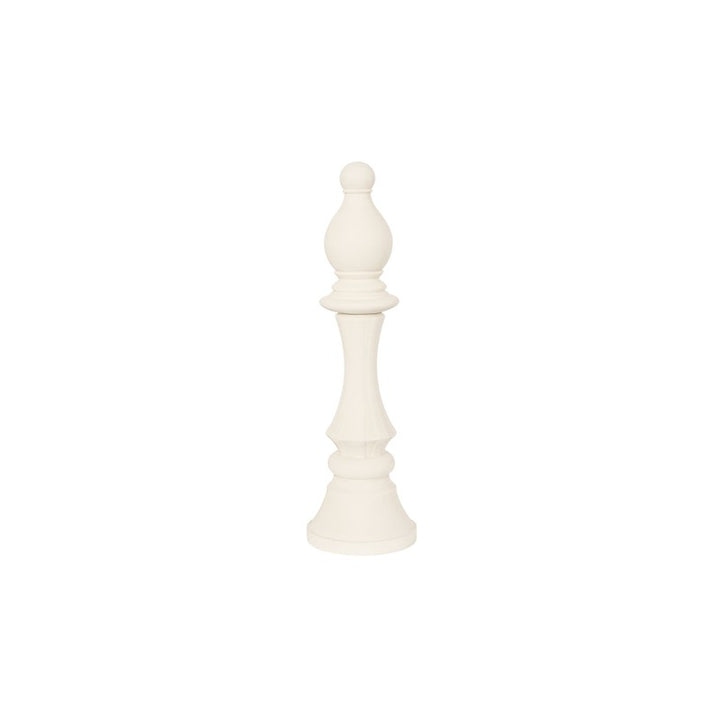 Bishop Chess Sculpture, Cast Stone White, Small