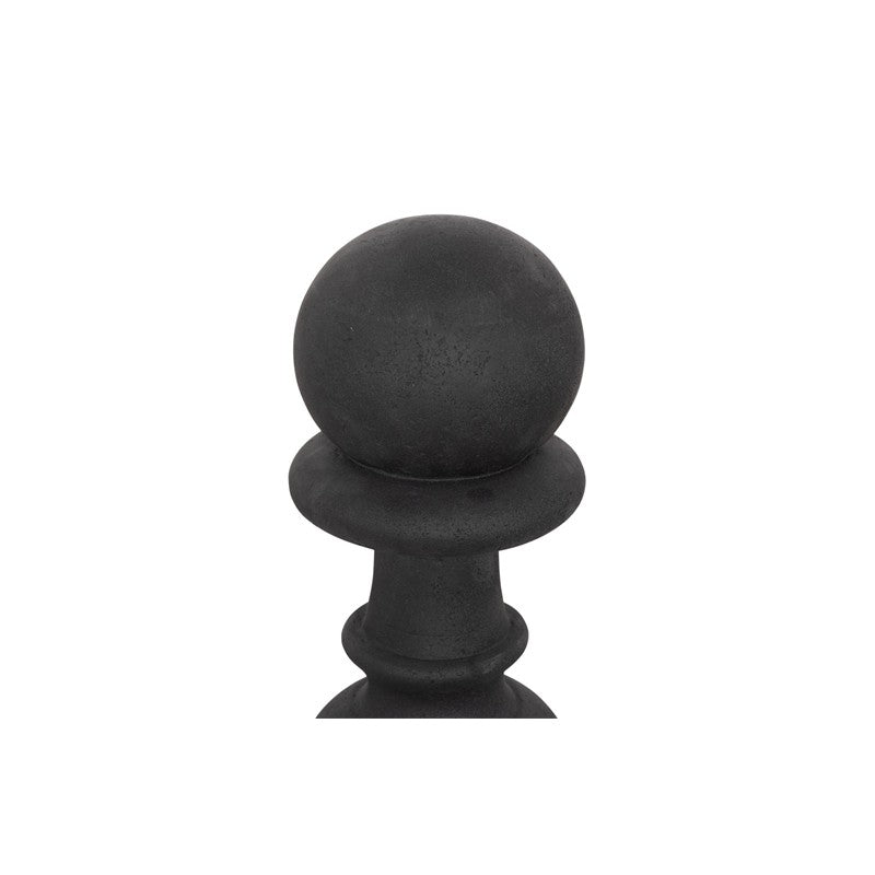 Pawn Chess Sculpture, Cast Stone Black, Small