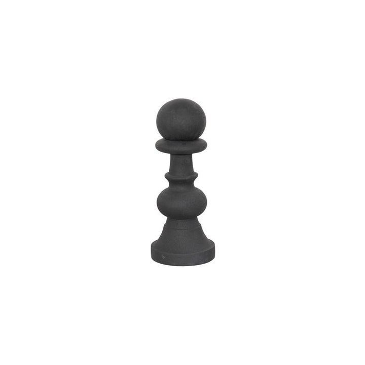 Pawn Chess Sculpture, Cast Stone Black, Small