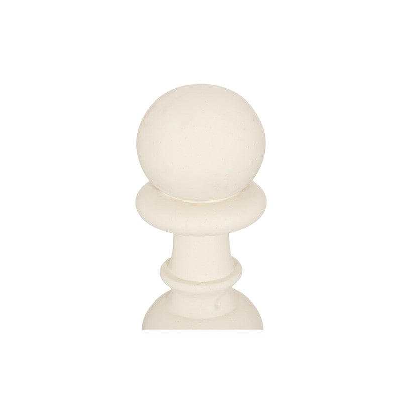 Pawn Chess Sculpture, Cast Stone White, Small