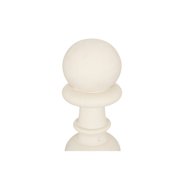 Pawn Chess Sculpture, Cast Stone White, Small