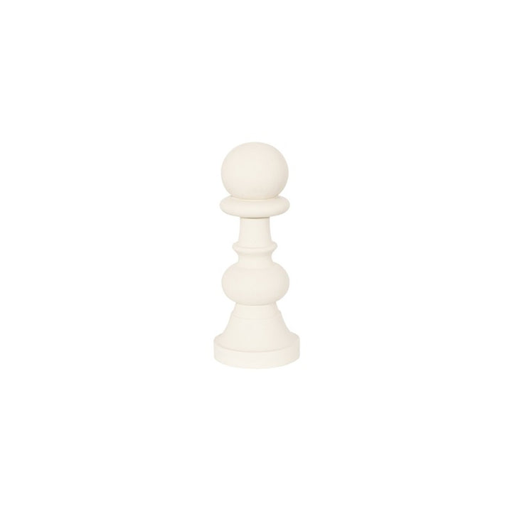 Pawn Chess Sculpture, Cast Stone White, Small