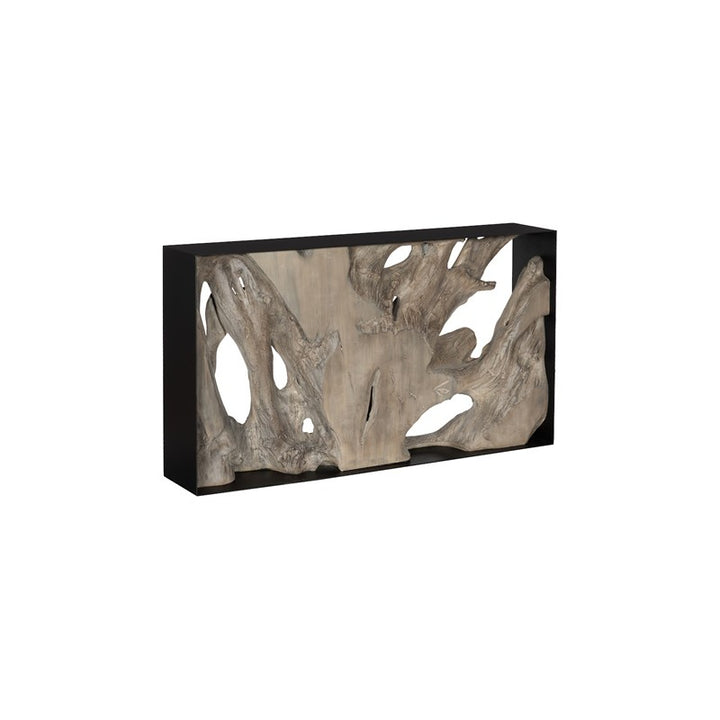Cast Root Framed Console Table, Resin