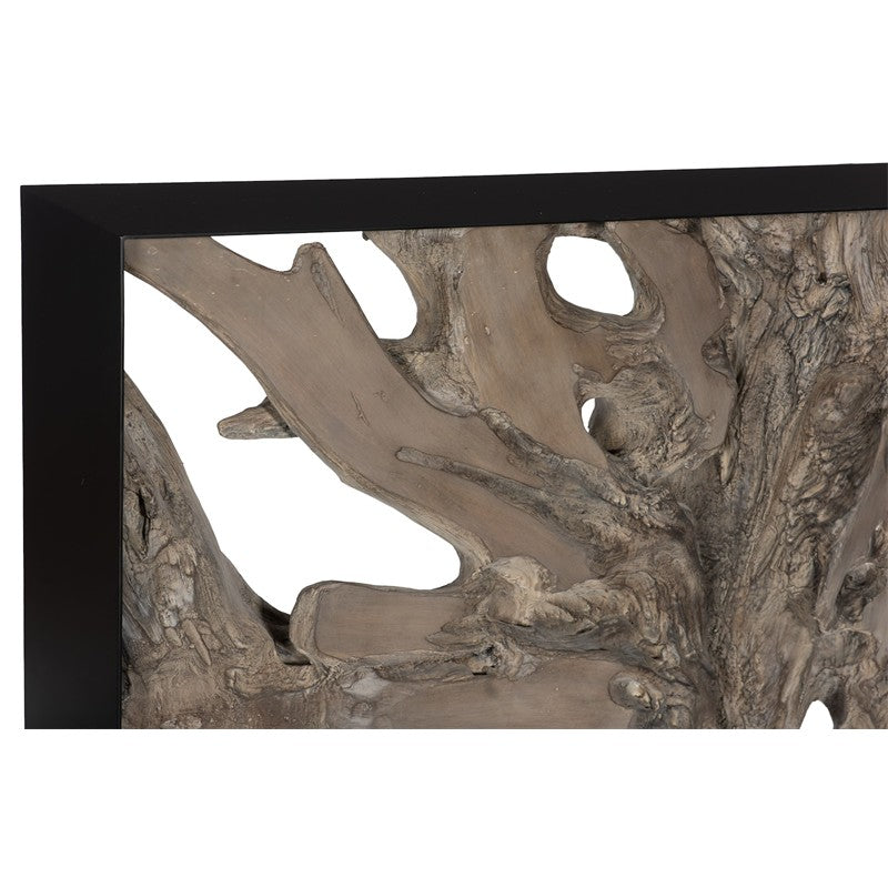 Cast Root Framed Console Table, Resin
