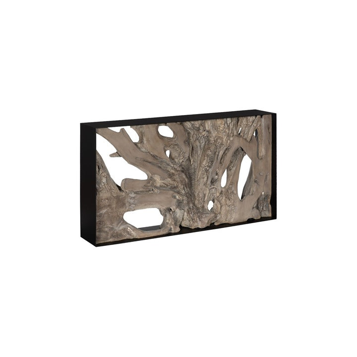 Cast Root Framed Console Table, Resin