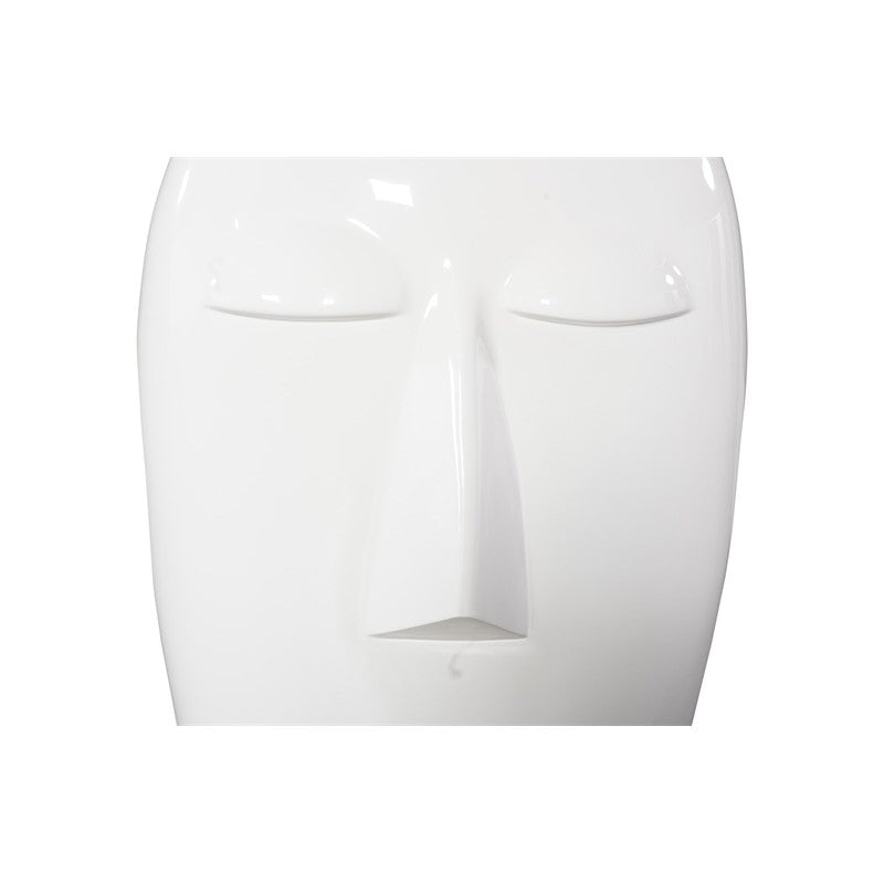Emerging Face Sculpture, Gel Coat White, Small