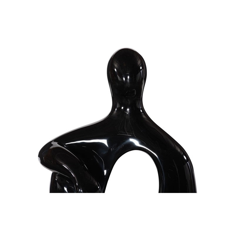 Seated Sculpture, Gel Coat Black